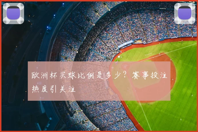 欧洲杯买球比例是多少?赛事投注热度引关注