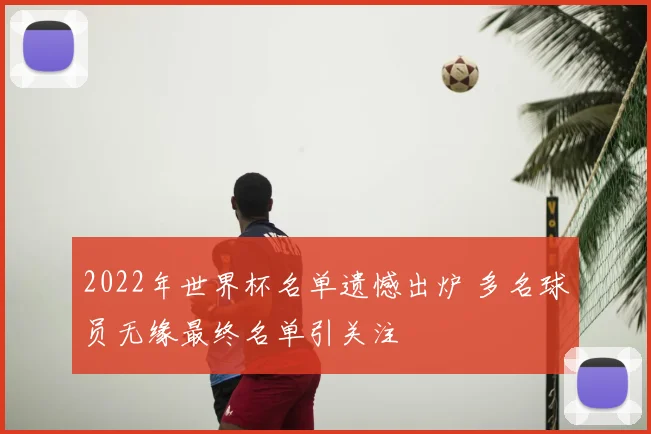 2022年世界杯名单遗憾出炉 多名球员无缘最终名单引关注